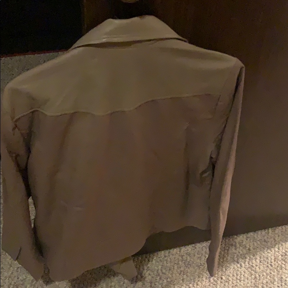 Leather/Linen Jacket - Picture 2 of 3